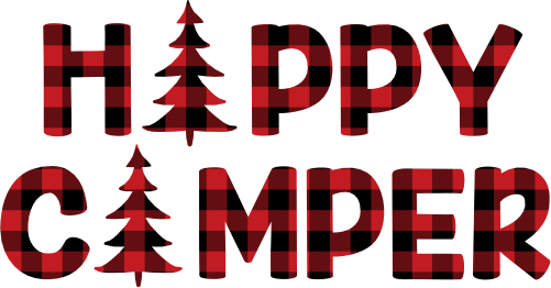 (228-06-P3) Happy Camper Buffalo Plaid