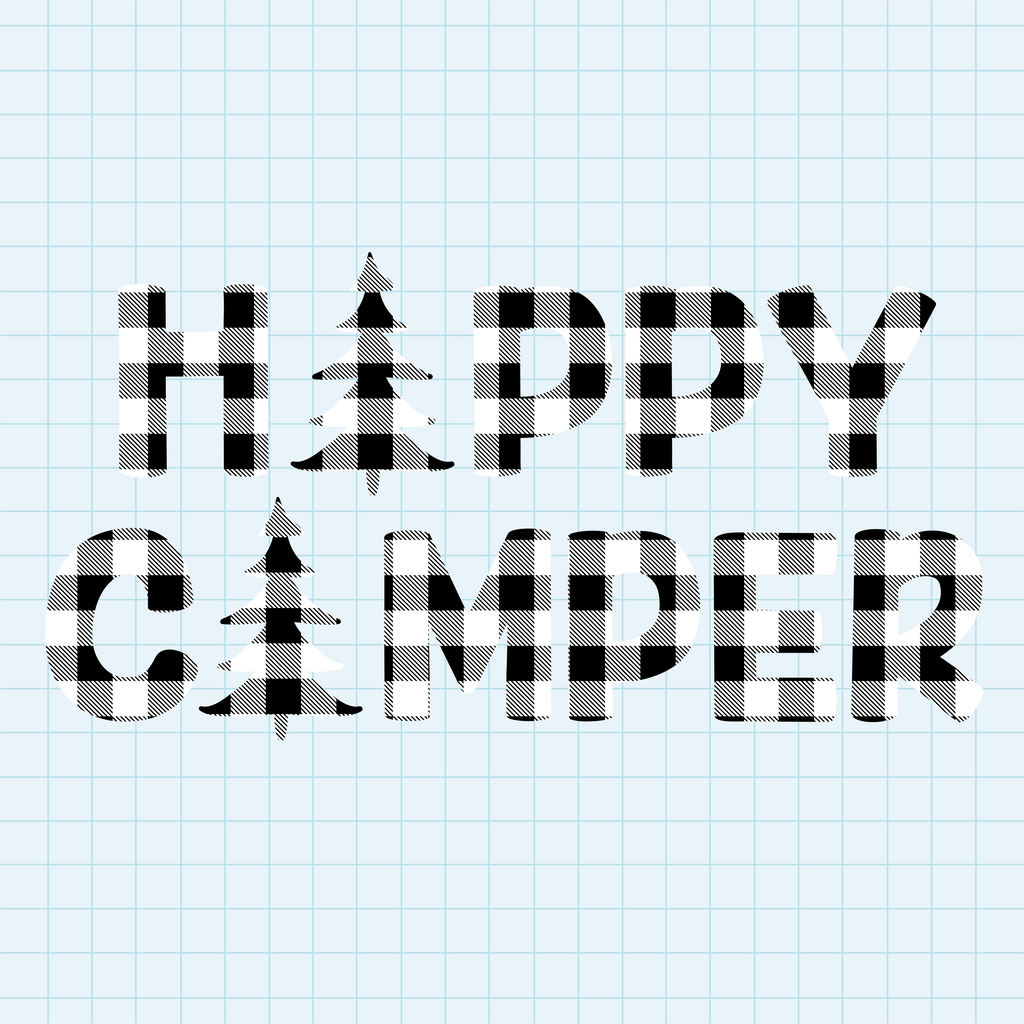(s228-6P) Happy Camper Buffalo Plaid