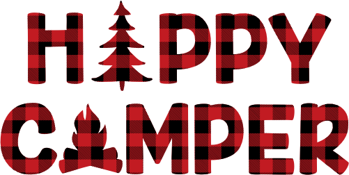 (228-06-P4) Happy Camper Buffalo Plaid