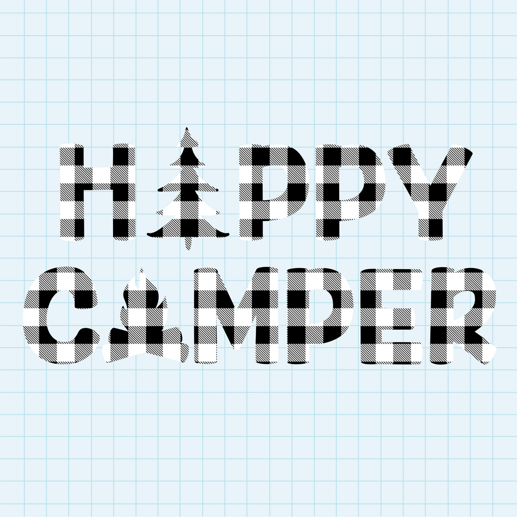 (s228-6P) Happy Camper Buffalo Plaid