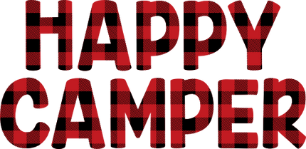 (228-06-P1) Happy Camper Buffalo Plaid