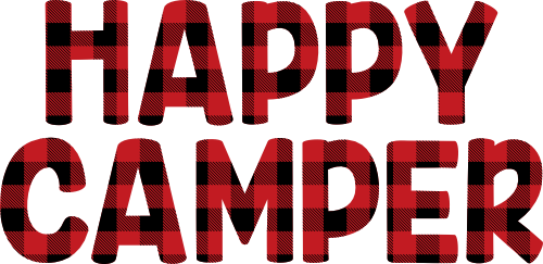 (228-06-P1) Happy Camper Buffalo Plaid