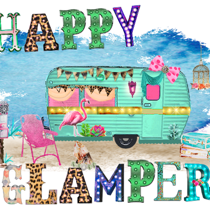(228-04-U3) Watercolor Boho Camper