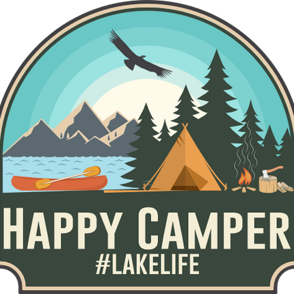 (228-02-M2) Happy Camper #Lakelife