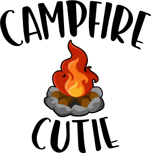 (s228-6U) Campfire Cutie Full Color Print Campfire