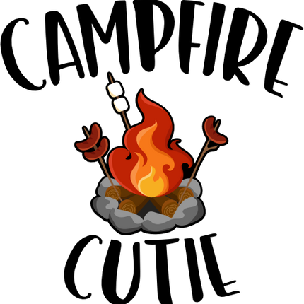 (228-06-U4) Campfire Cutie Full Color Print Campfire