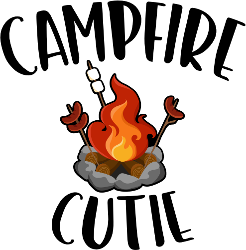 (228-06-U4) Campfire Cutie Full Color Print Campfire