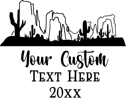 (228-03-H) Desert Cacti Family Vacation Girls Weekend Bachelorette Custom Text