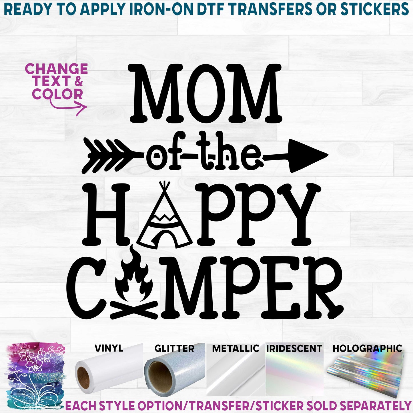 (s228-8) Family Mommy of the Happy Camper Custom Text