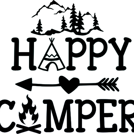 (228-06-A) Happy Camper Mountains Teepee Arrow