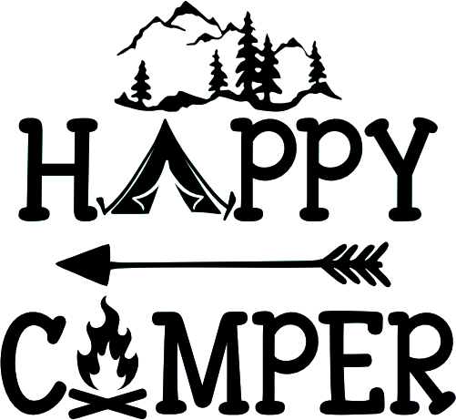(s228-6A) Happy Camper Mountains Tent Arrow