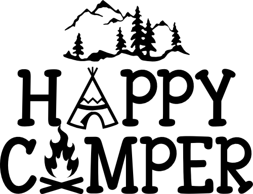 (228-06-B) Happy Camper Mountains Tent Teepee