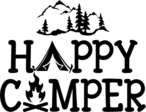 (228-06-B) Happy Camper Mountains Tent Teepee