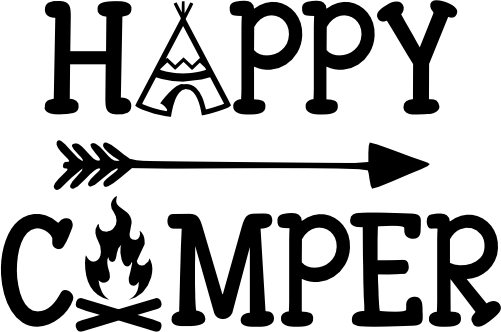 (228-06-C) Happy Camper Teepee Arrow