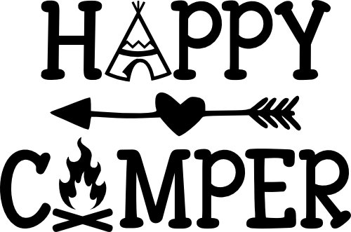 (228-06-C) Happy Camper Teepee Arrow