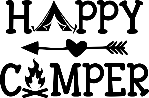 (228-06-C) Happy Camper Tent Arrow