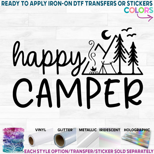 (s228-6S) Happy Camper Campfire Tent Mountains