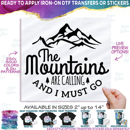 (s228-9M) The Mountains are Calling and I Must Go, Tree, Cactus