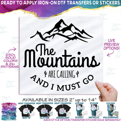 (s228-9M) The Mountains are Calling and I Must Go, Tree, Cactus