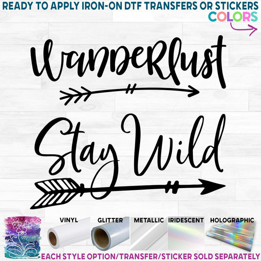 (s228-9U) Wanderlust Stay Wild Arrow