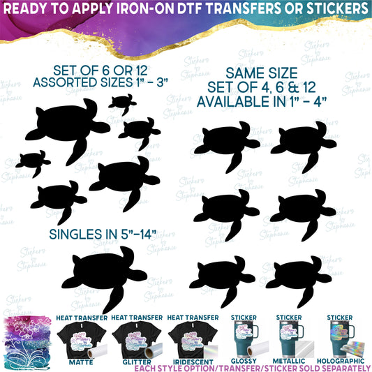 (s022-1-E) Tropical Sea Turtles Set or Single
