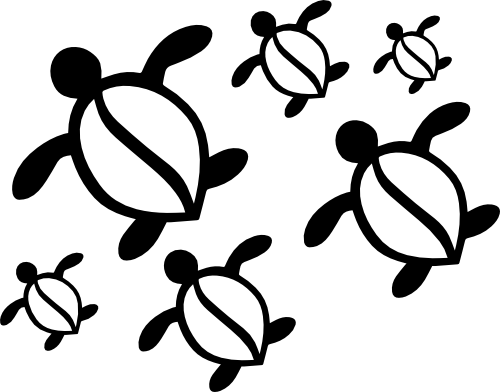 (022-01-A) Tropical Sea Turtles Set Assorted or Same Sizes