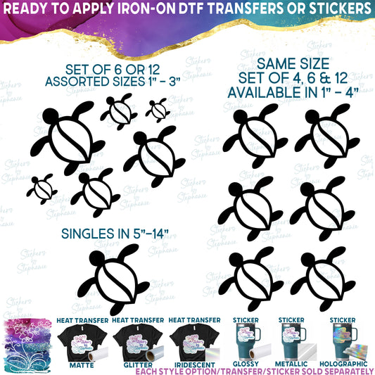 (s022-1-A) Tropical Sea Turtles Set or Single