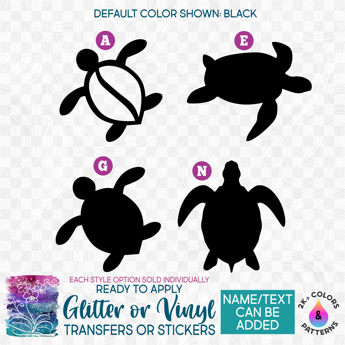 (s022) Tropical Sea Turtles Ready to Apply Iron-On Transfer or Sticker ...