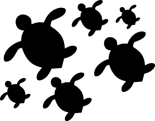 (022-01-F) Tropical Sea Turtles Set Assorted or Same Sizes