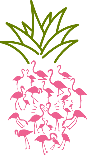 (s230-1J) Flamingo Pineapple