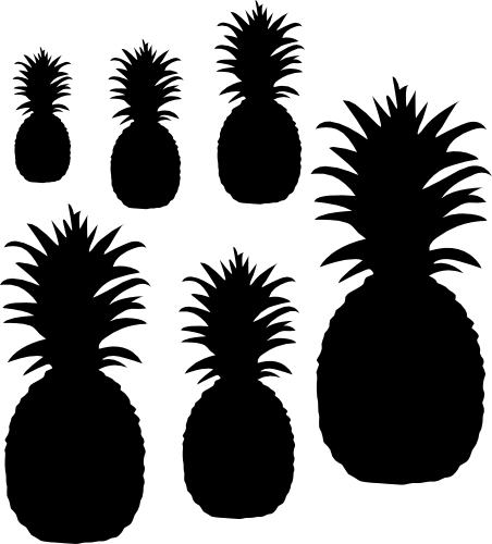 (230-01-G) Pineapple Set Assorted or Same Sizes