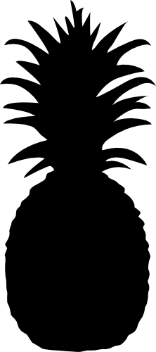 (s230-1-G) Pineapple Silhouette