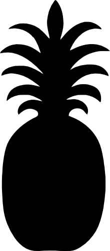 (s230-1-H) Pineapple Silhouette