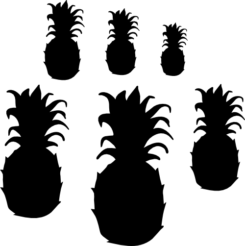 (230-01-I) Pineapple Set Assorted or Same Sizes