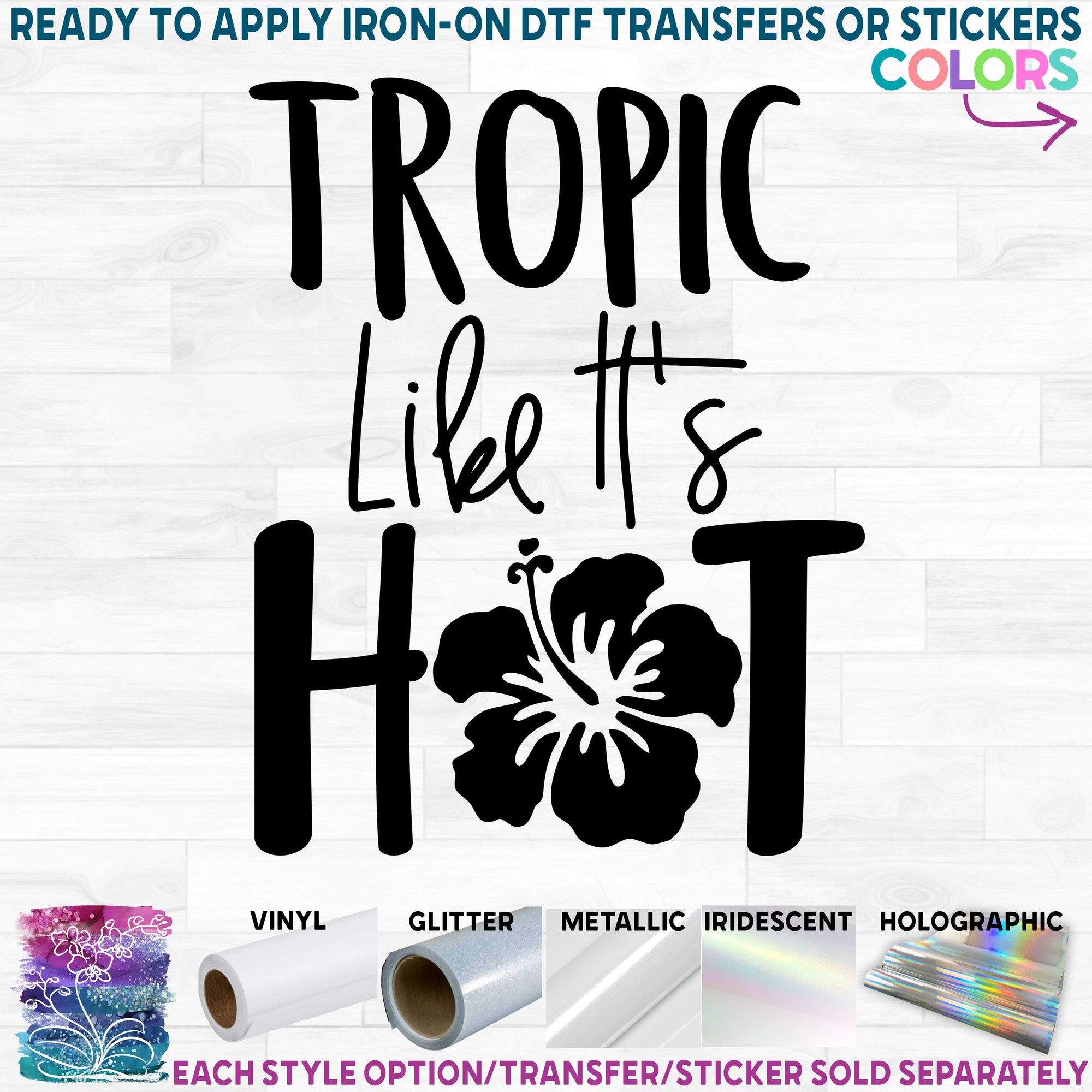 (s230-6C) Tropic Like It's Hot Hibiscus
