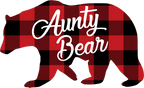 (s232-CC) Left Bear Family Custom Text Buffalo Plaid