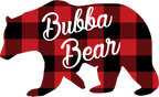 (s232-CC) Left Bear Family Custom Text Buffalo Plaid