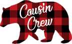 (s232-CC) Left Bear Family Custom Text Buffalo Plaid