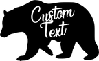 (s232-CC) Left Bear Family Custom Text Buffalo Plaid