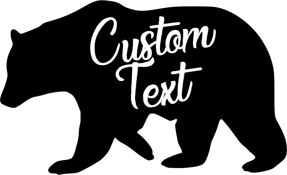 (s232-CC) Left Bear Family Custom Text Buffalo Plaid
