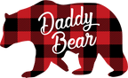 (s232-CC) Left Bear Family Custom Text Buffalo Plaid