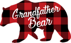 (s232-CC) Left Bear Family Custom Text Buffalo Plaid