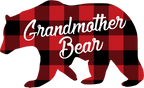 (s232-CC) Left Bear Family Custom Text Buffalo Plaid