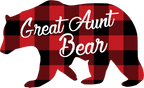 (s232-CC) Left Bear Family Custom Text Buffalo Plaid