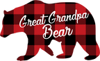 (s232-CC) Left Bear Family Custom Text Buffalo Plaid