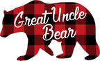 (s232-CC) Left Bear Family Custom Text Buffalo Plaid