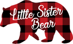 (s232-CC) Left Bear Family Custom Text Buffalo Plaid