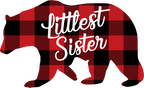 (s232-CC) Left Bear Family Custom Text Buffalo Plaid