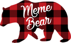 (s232-CC) Left Bear Family Custom Text Buffalo Plaid