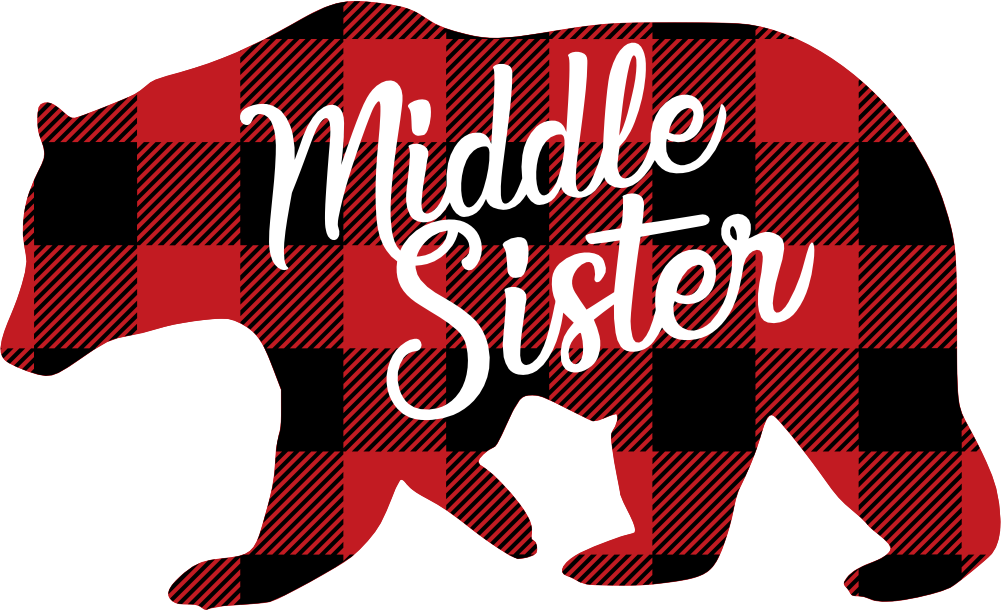 (s232-CC) Left Bear Family Custom Text Buffalo Plaid